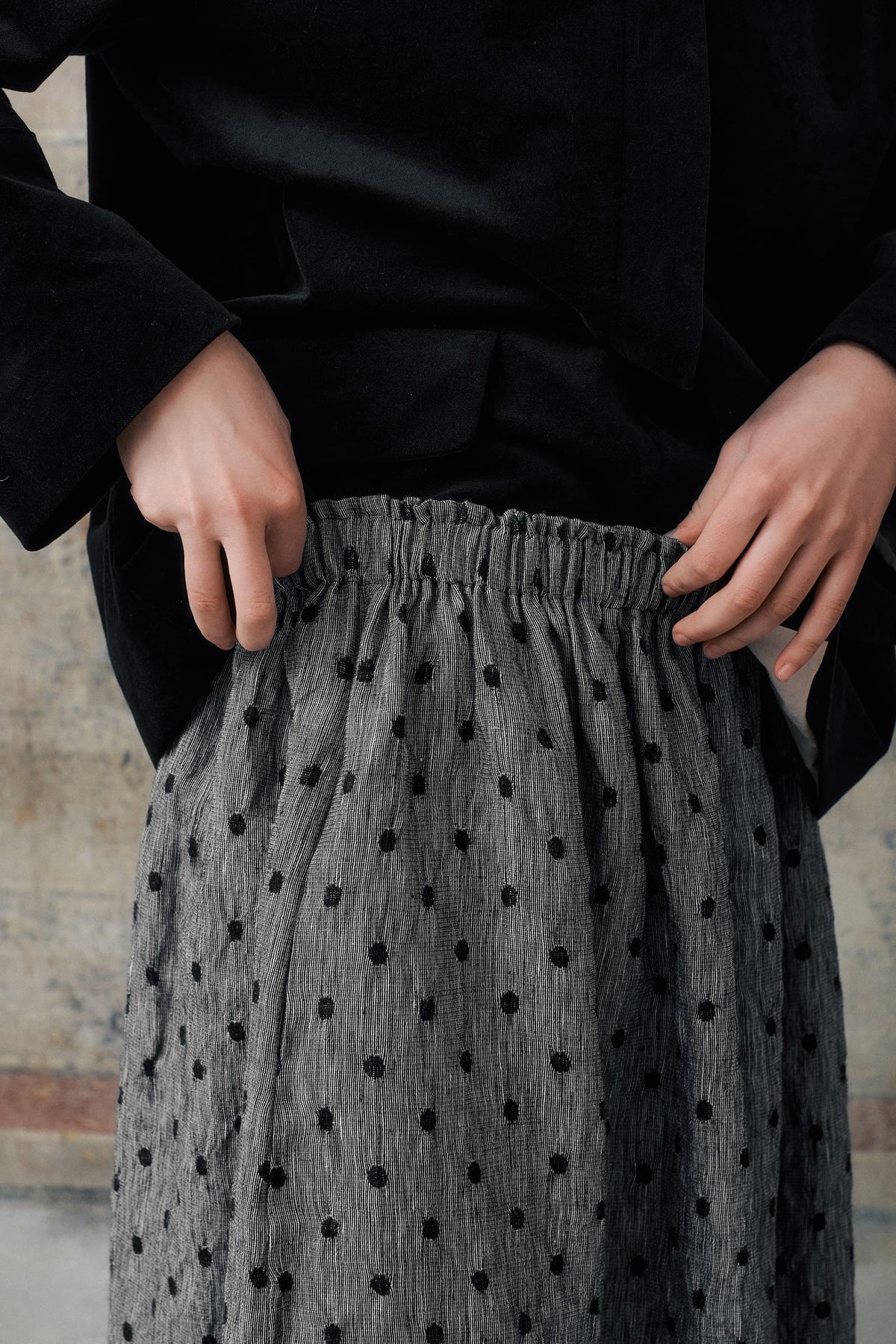 Grey Dot Skirt