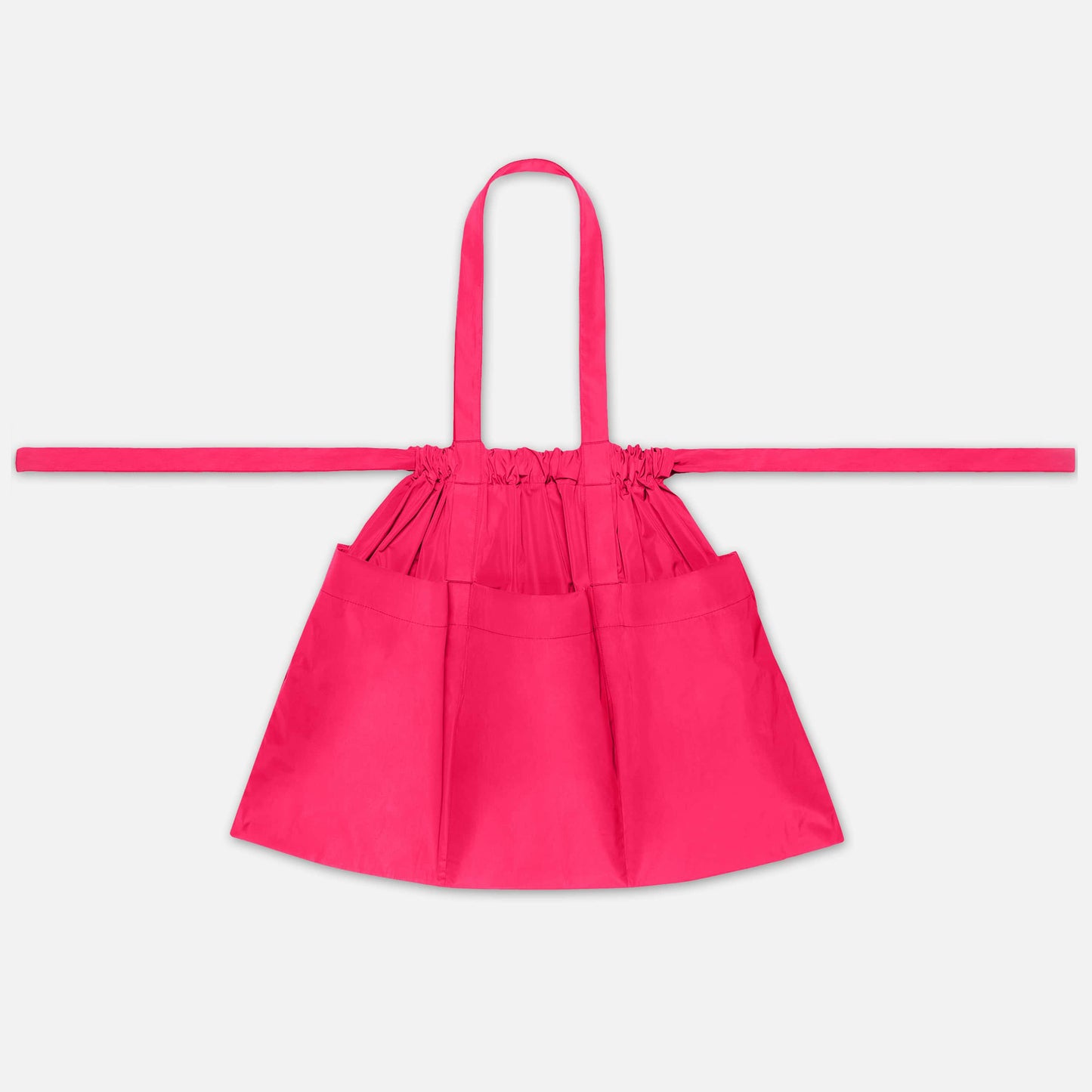 Drawstring Tote Back L Neon Pink