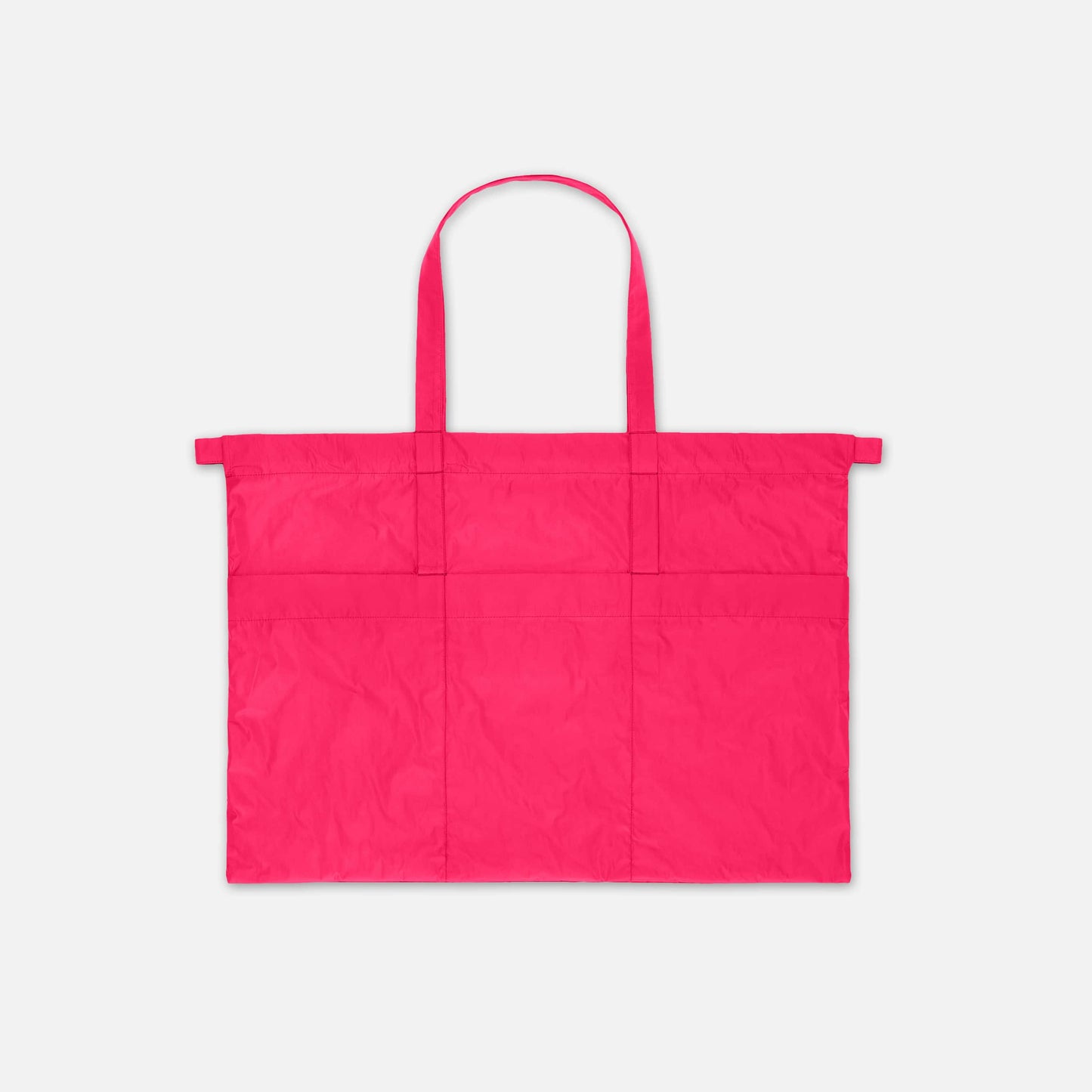 Drawstring Tote Back L Neon Pink