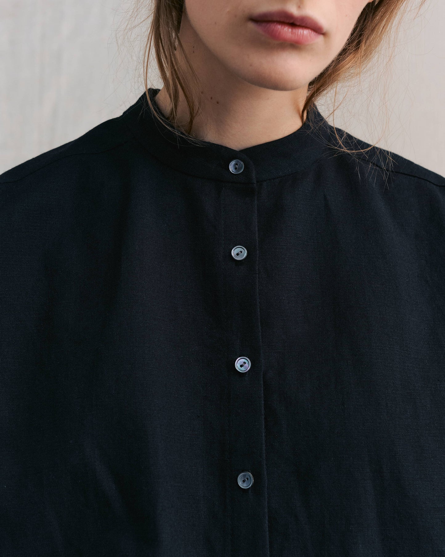 Black Band Collar Shirts