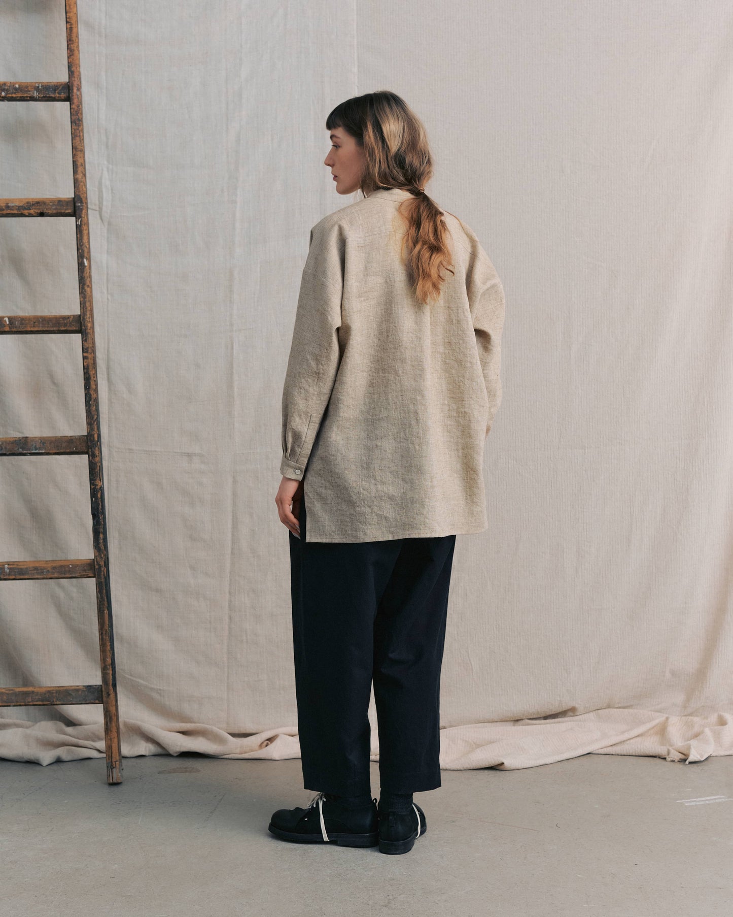 Sand Band Collar Shirts