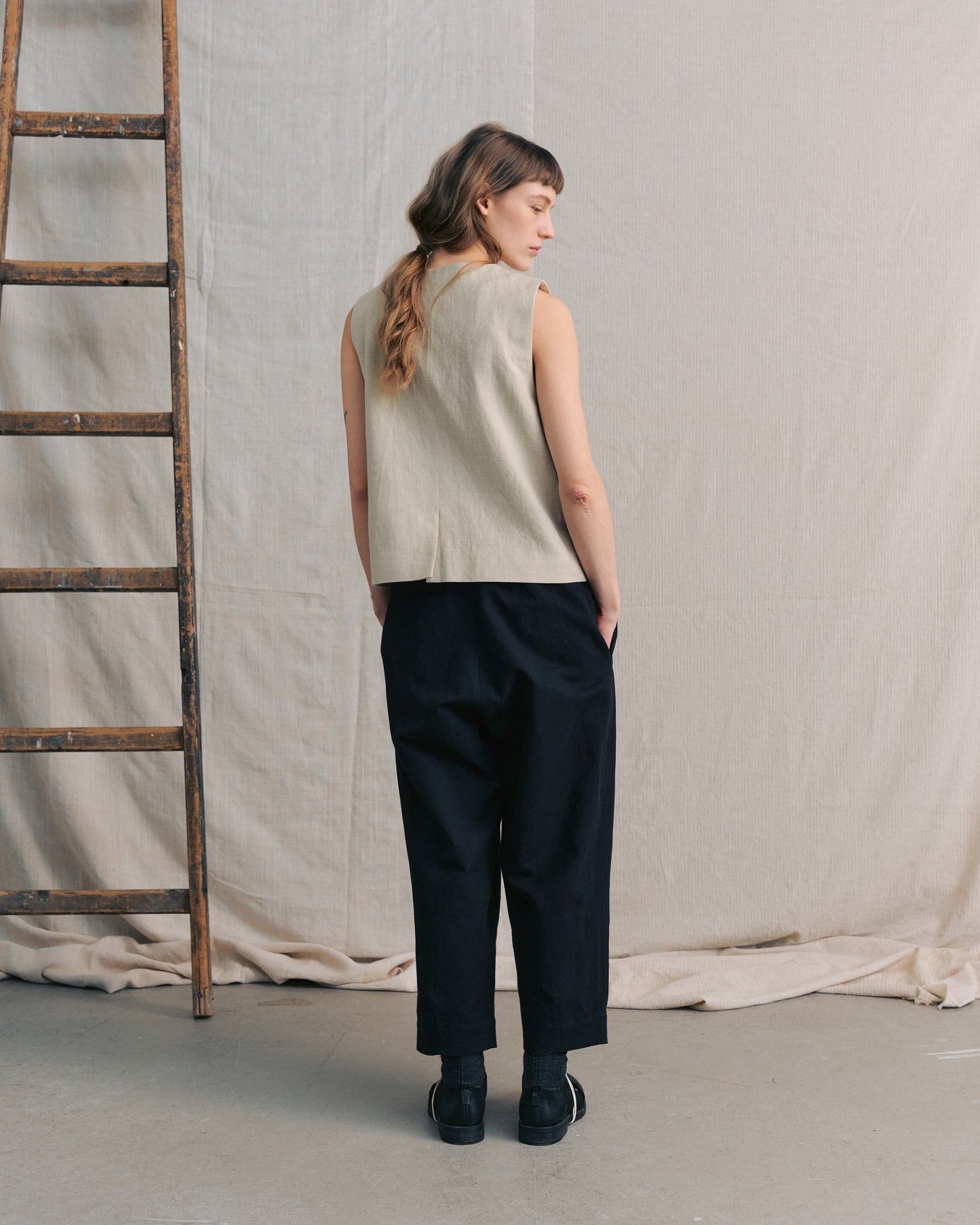 Black Pleated Pants