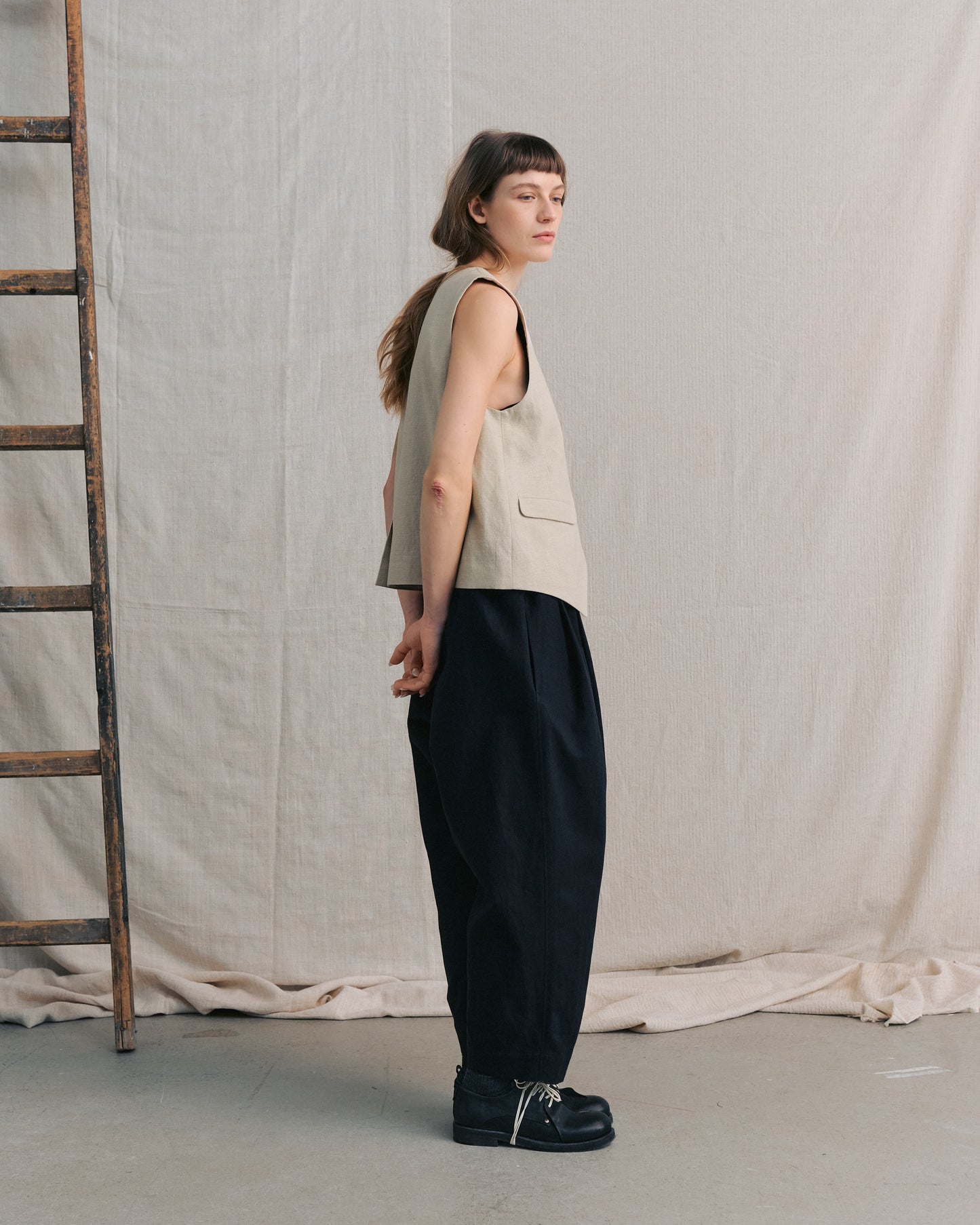 Black Pleated Pants