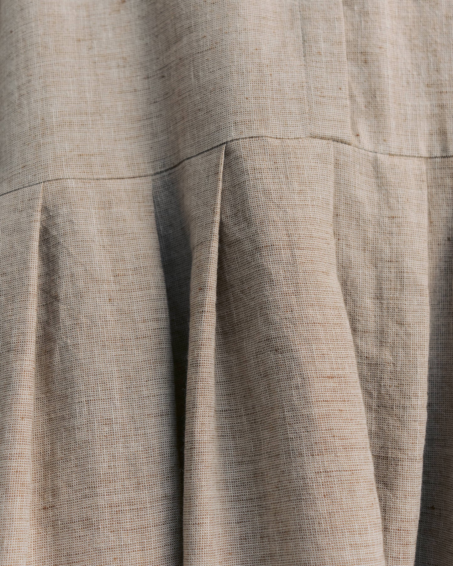 Sand Hidden Buttons Dress