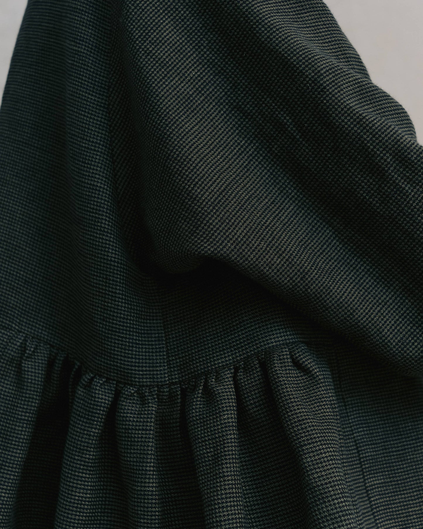 Moss Green Patterned Side Gathers Top