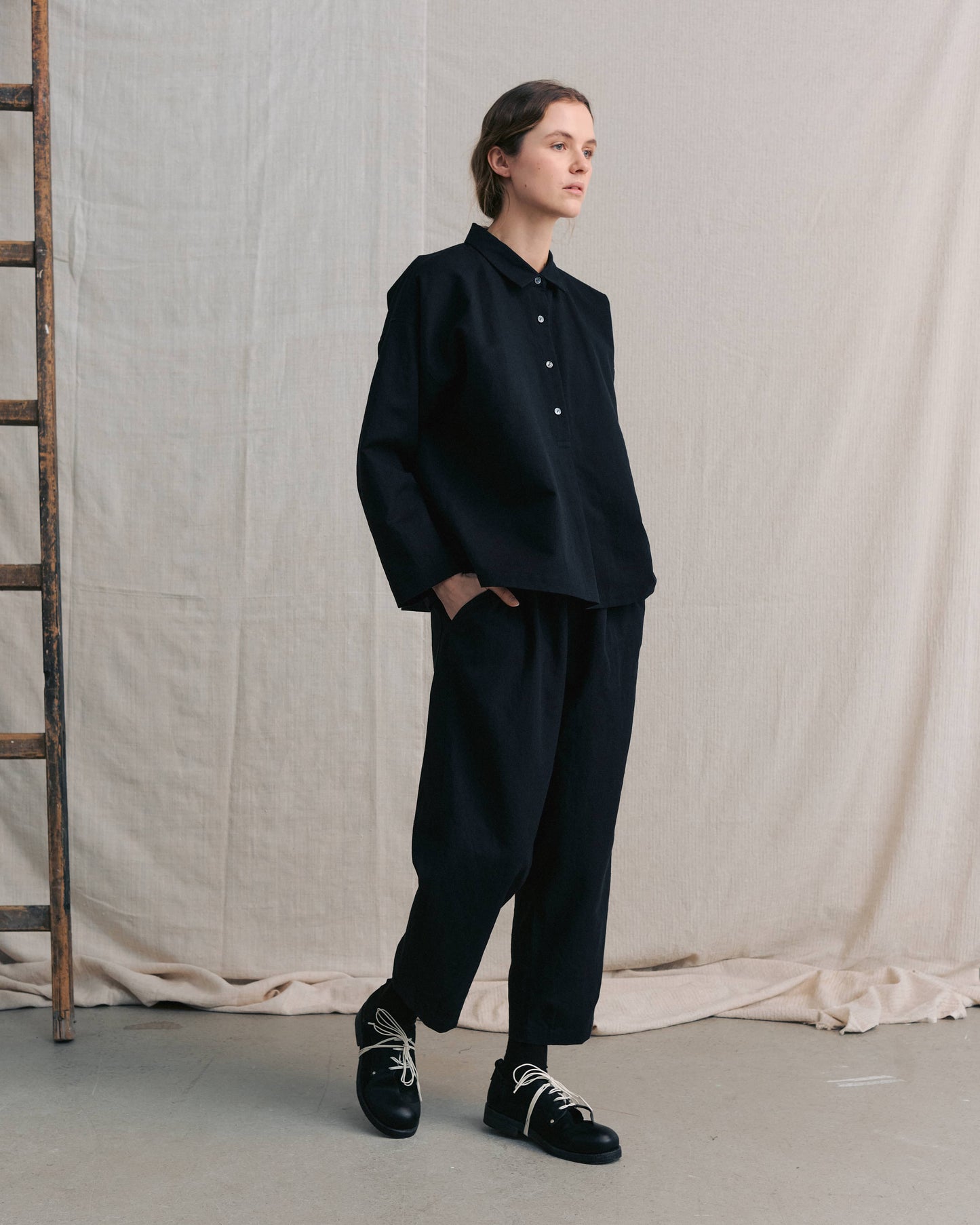 Black Collar Shirts
