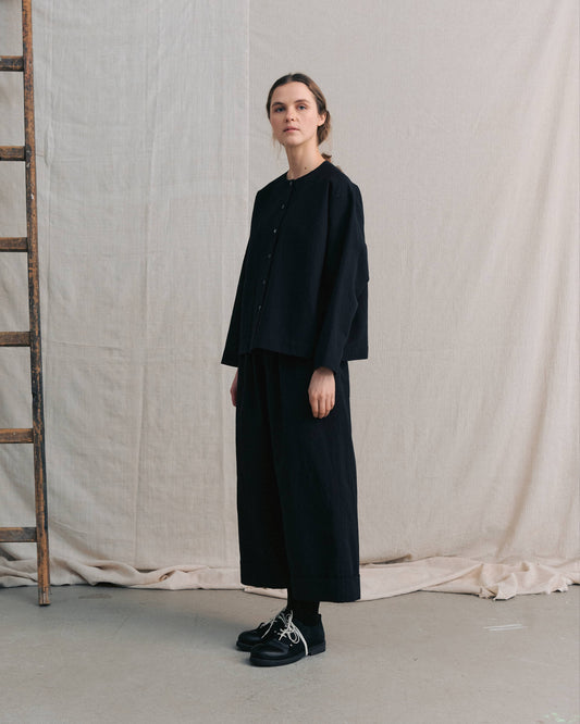 Black Cuffed Hems Pants