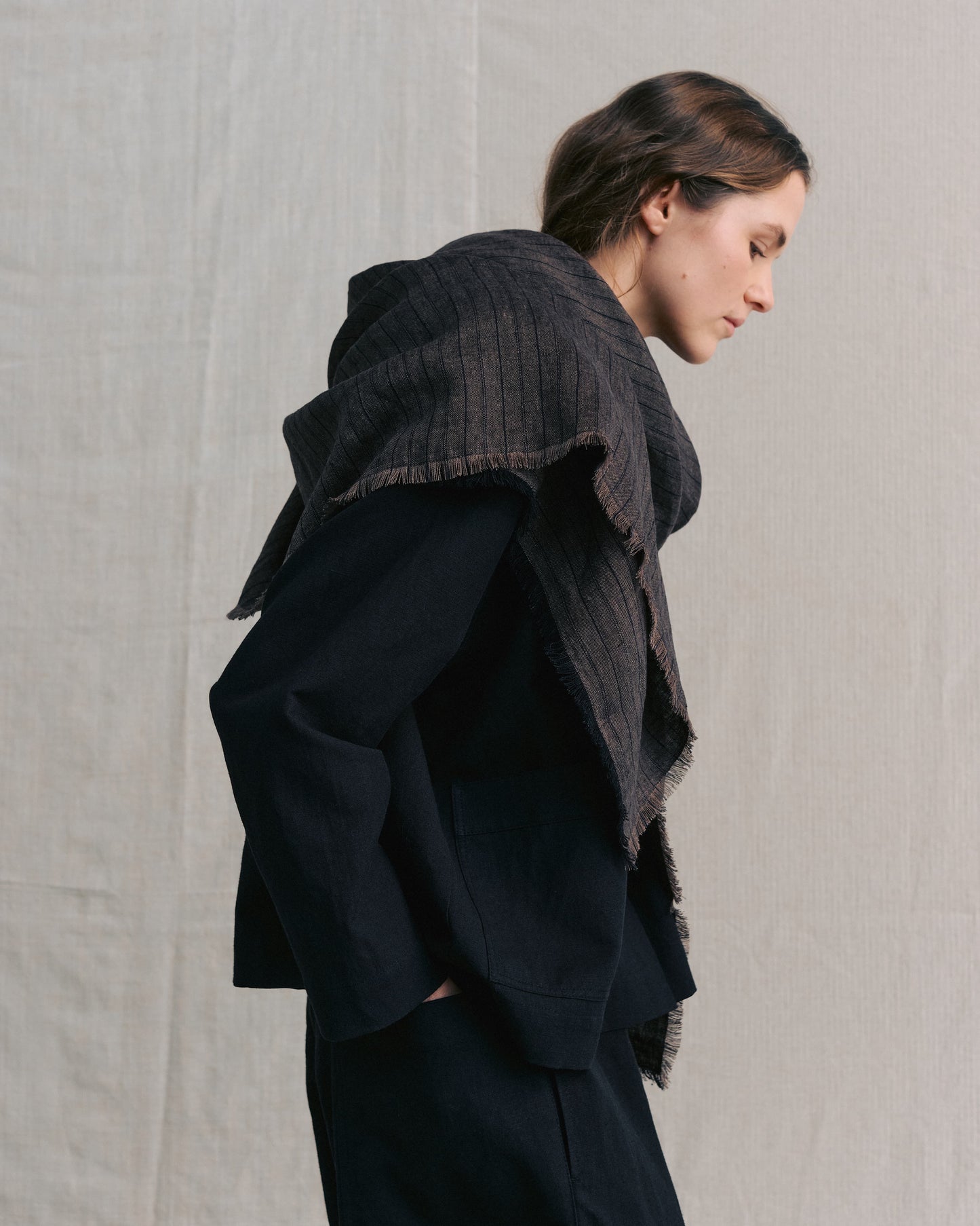 Brown Striped Scarf