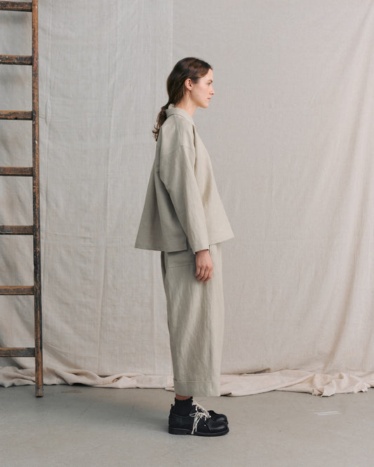 Ivory Cuffed Hems Pants