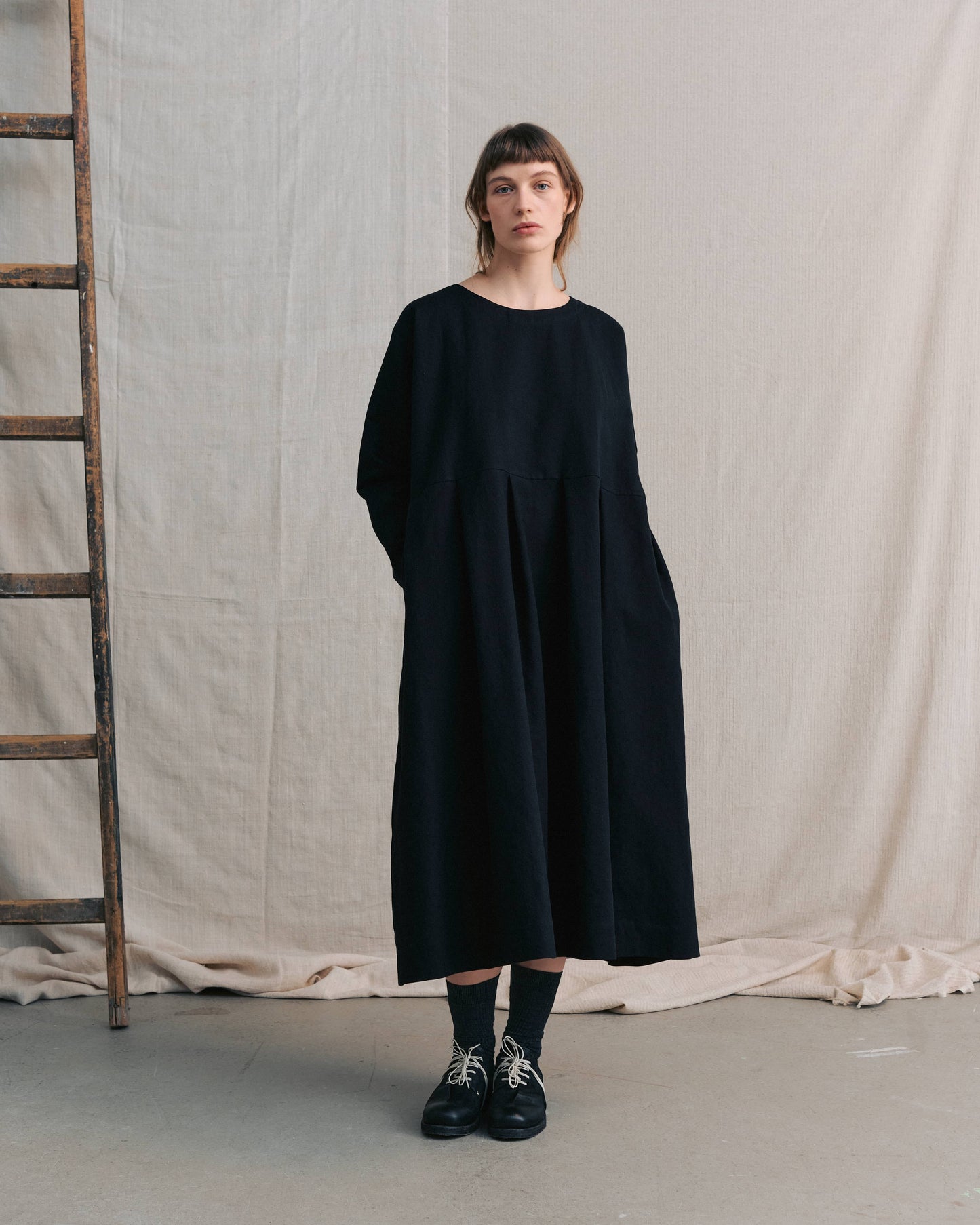 Black Pleated Dress