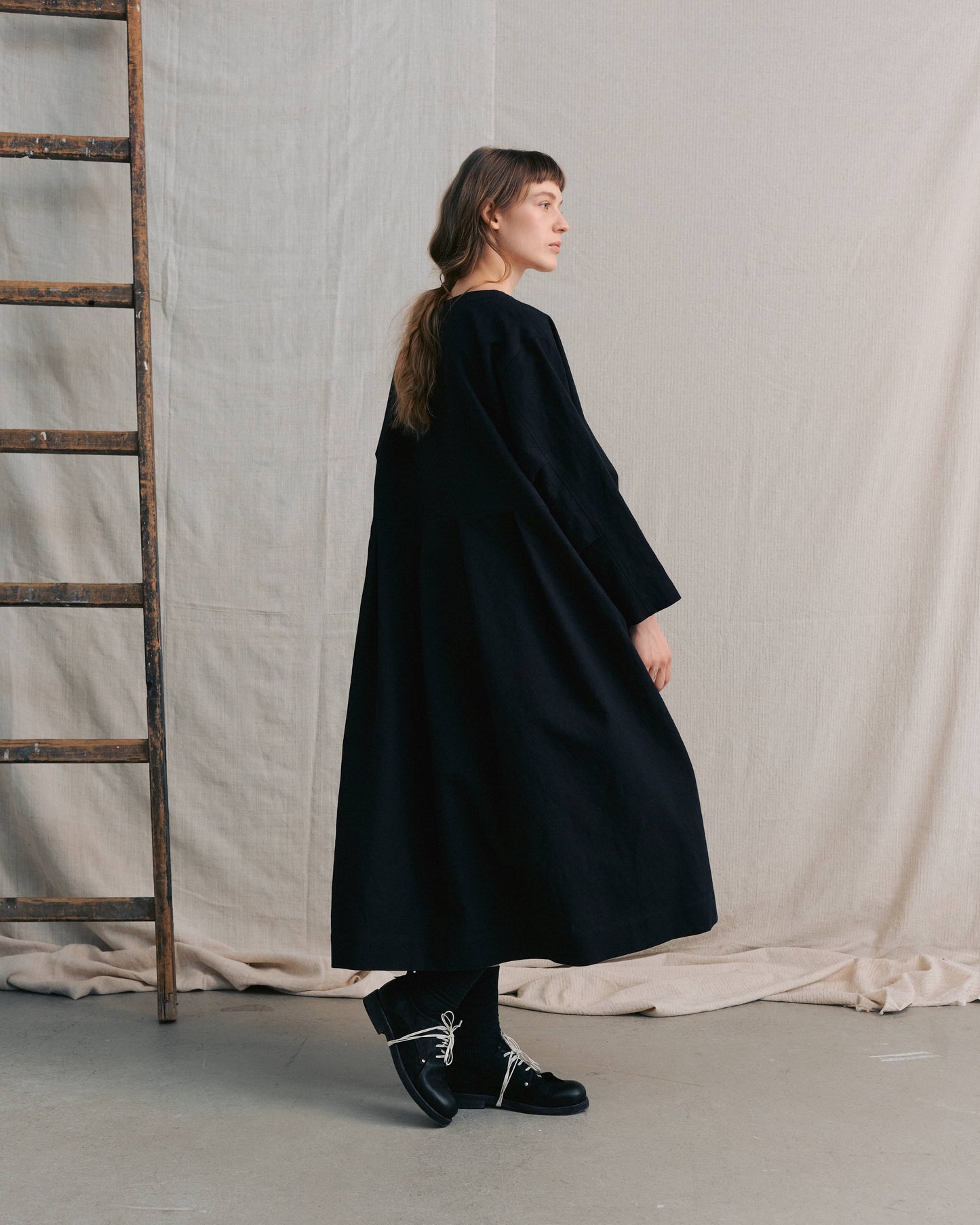 Black Pleated Dress