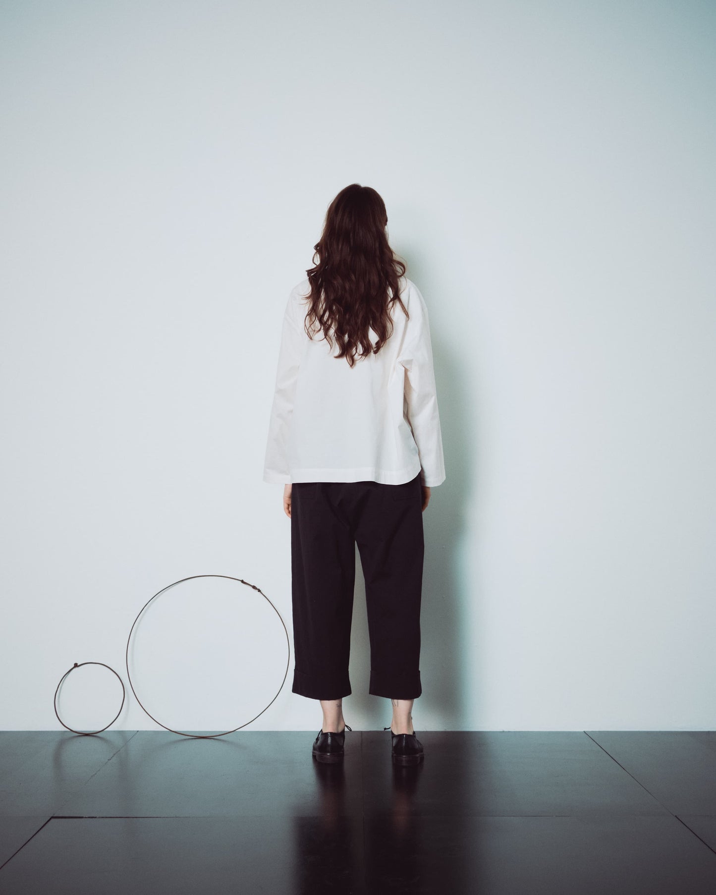 Black Cuffed Hems Pants