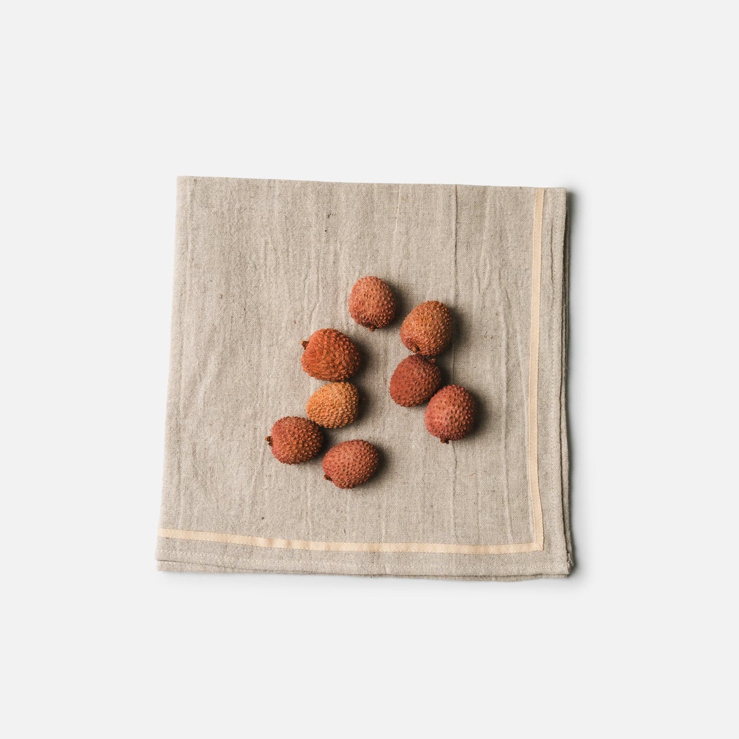 Ribbon-frame handkerchief | Beige