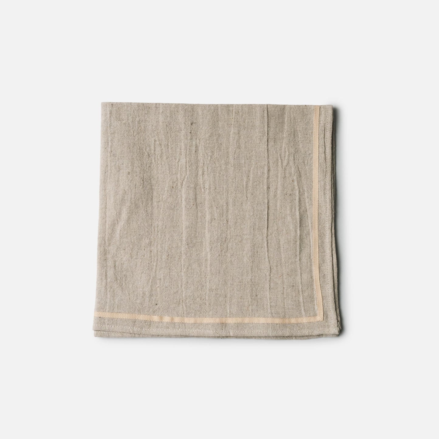 Ribbon-frame handkerchief | Beige