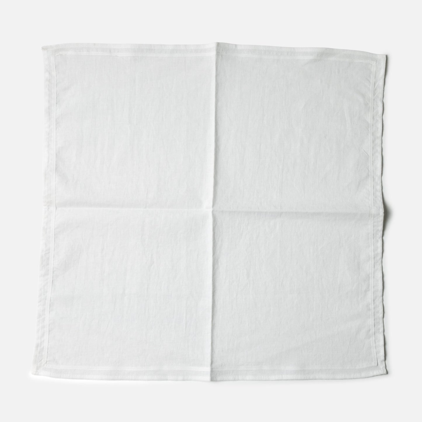 Ribbon-frame handkerchief | White