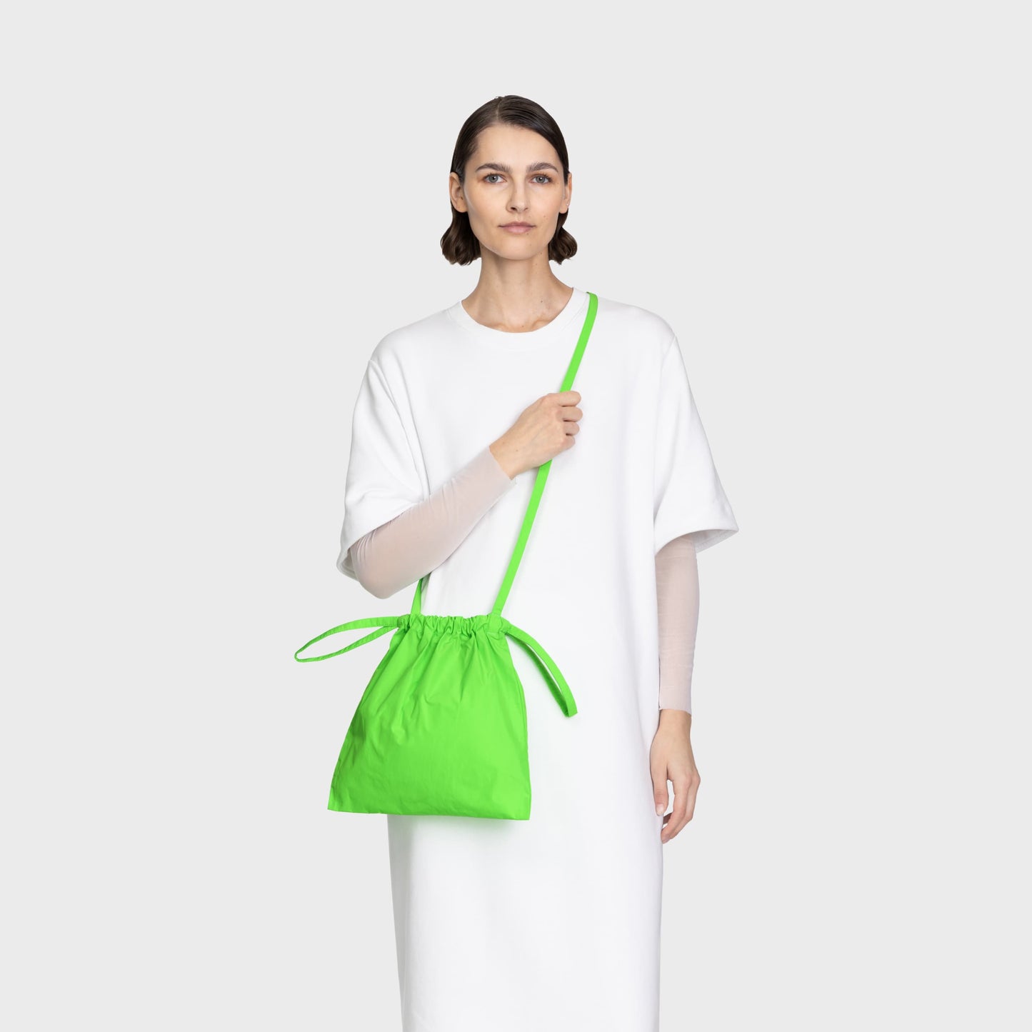 Drawstring Bag with Strap SS 30 Green