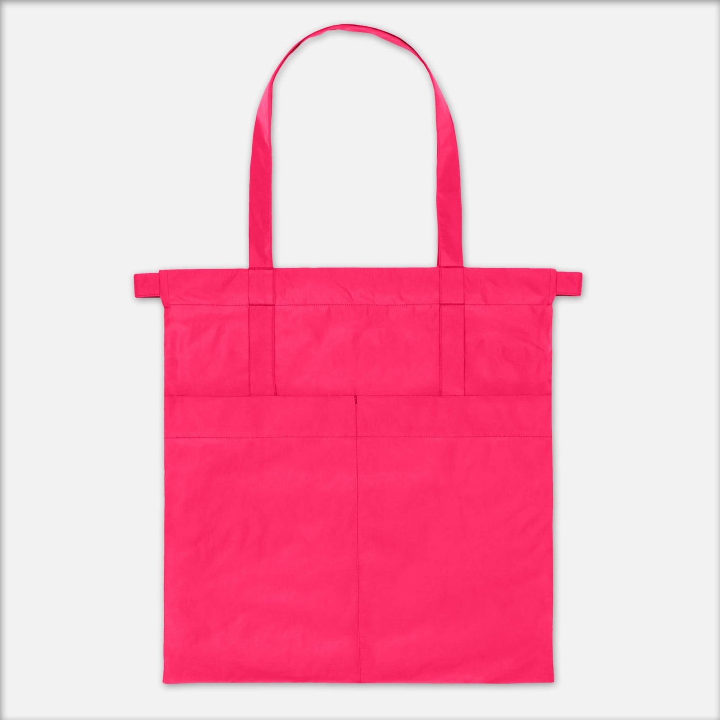 Drawstring Tote Back M Neon Pink