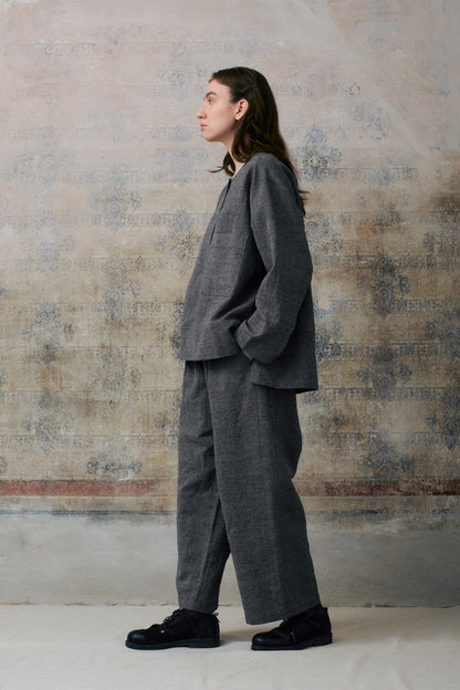 Grey Patterned Long Pants