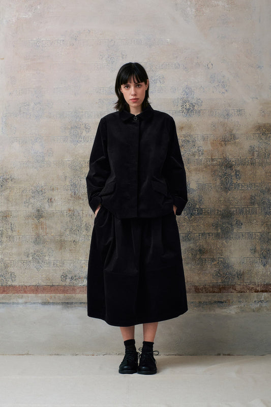 Black Velvet Skirt