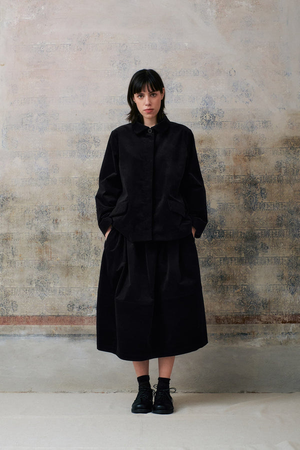 Black Velvet Skirt
