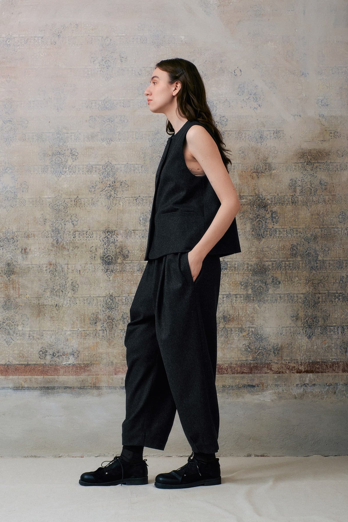 Dark Grey Wool Waistcoat
