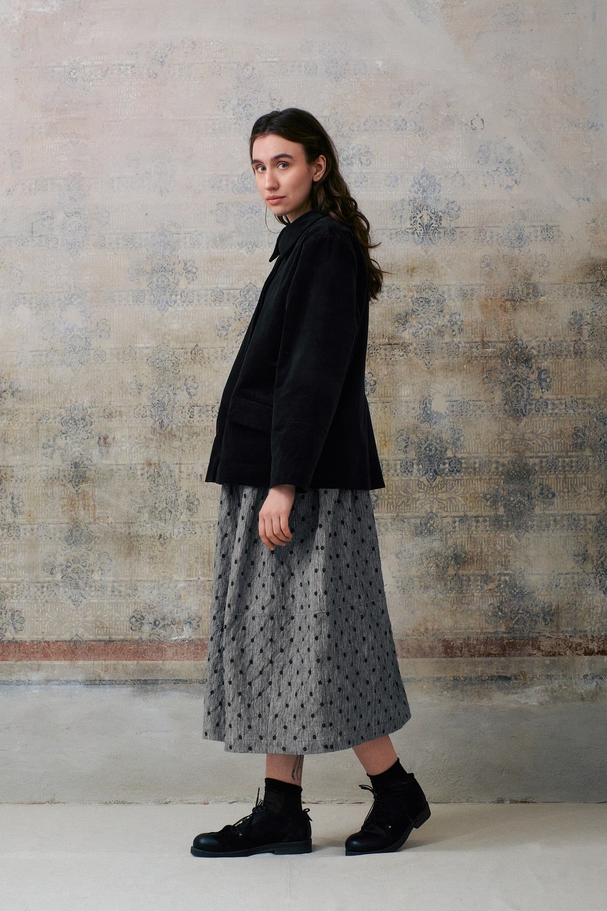 Grey Dot Skirt