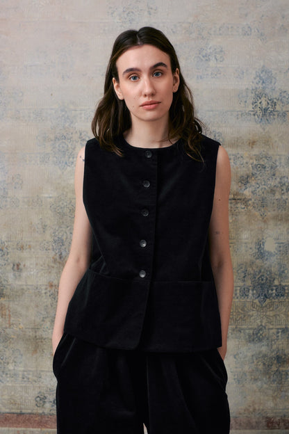 Black Velvet Waistcoat