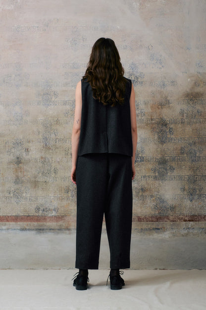 Dark Grey Wool Waistcoat