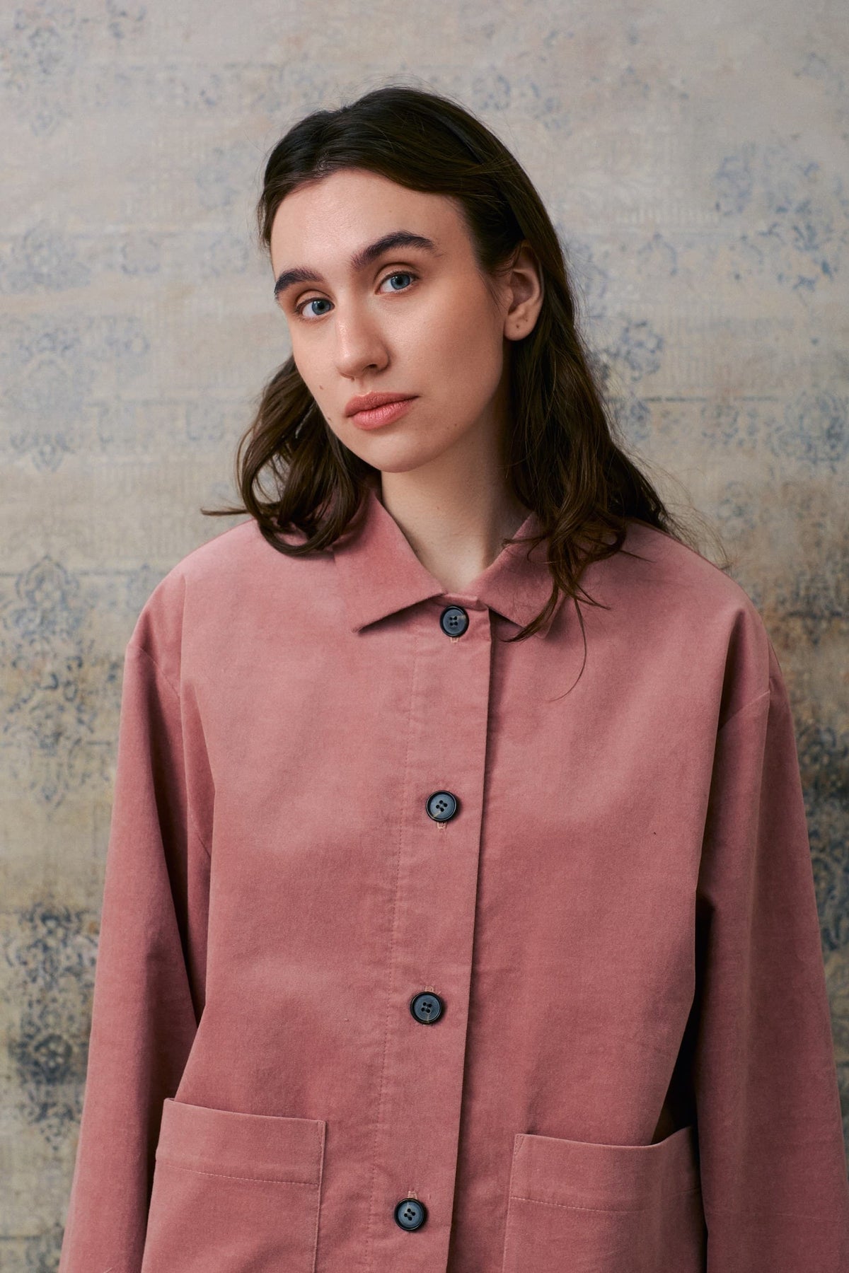 Pink Velvet Front Pocket Pants