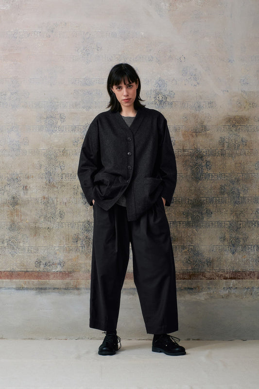 Dark Grey Pants With Pleats