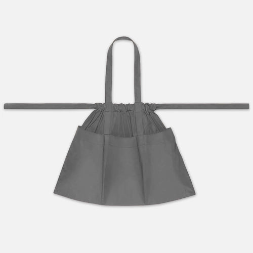 Drawstring Tote Back L Grey