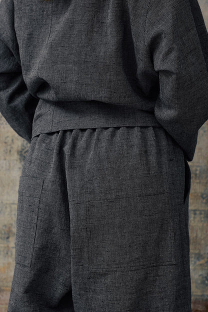 Grey Patterned Long Pants
