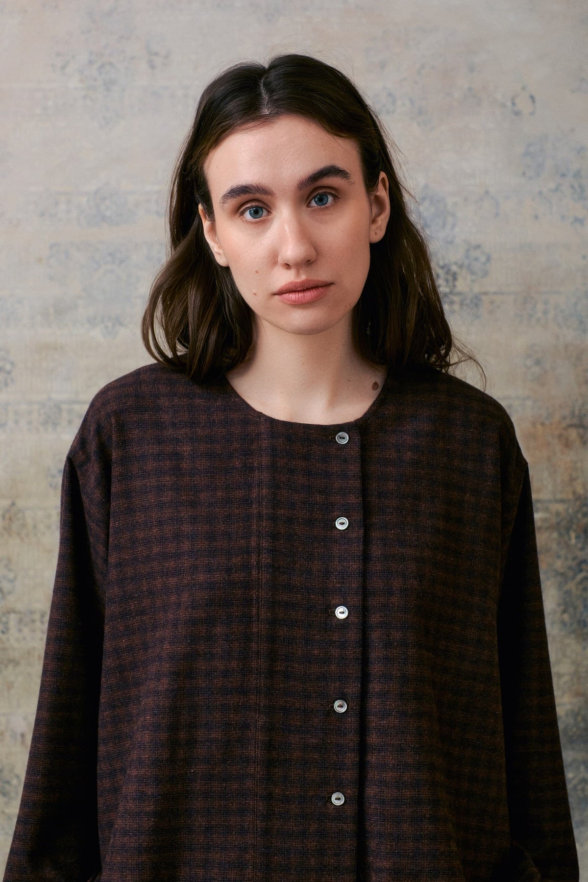 Brown Patterned Buttons Shirts