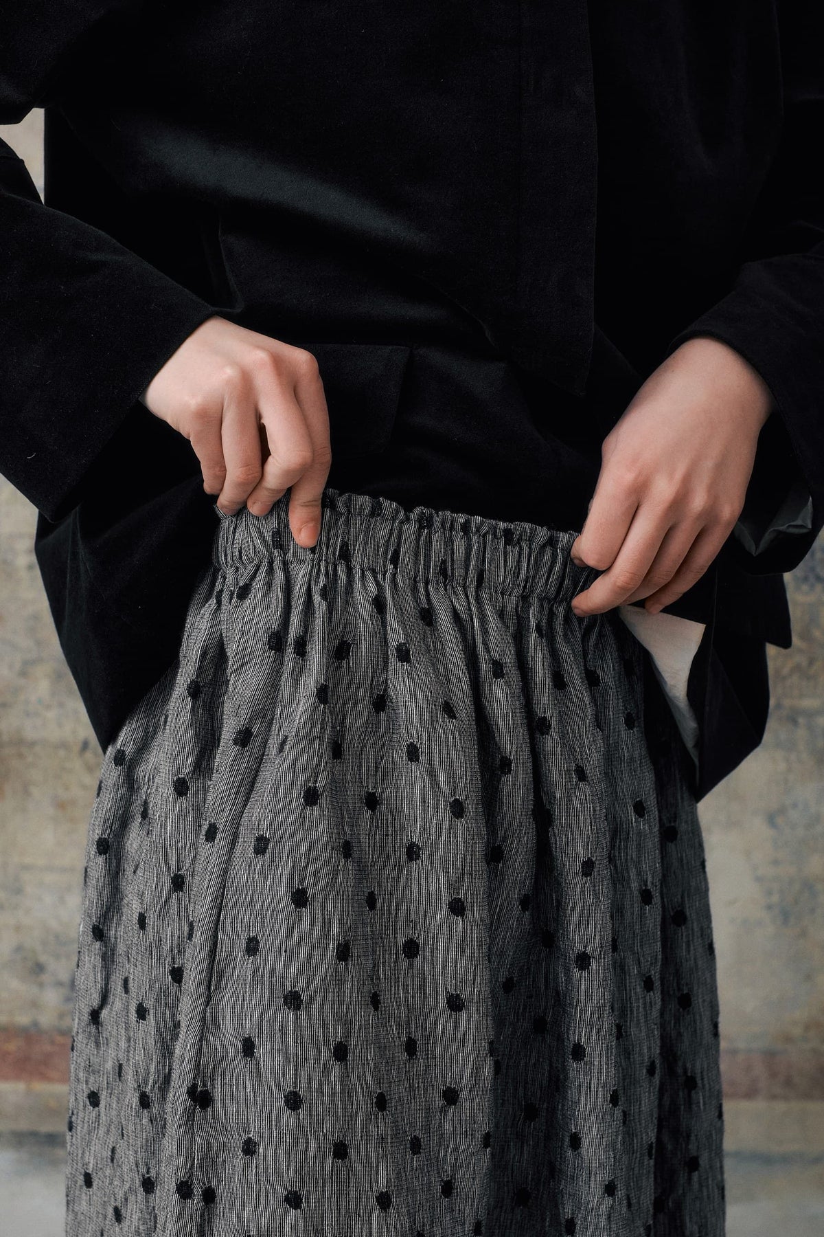Grey Dot Skirt