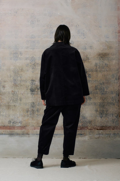 Black Velvet V Neckline Jacket