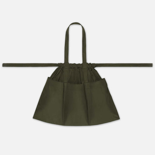 Drawstring Tote Back L Khaki