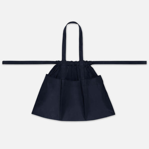 Drawstring Tote Back L Navy