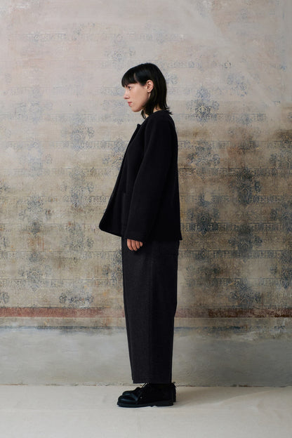 Dark Grey Wool Long Pants