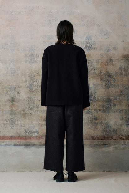Dark Grey Wool Long Pants