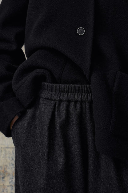 Dark Grey Wool Long Pants
