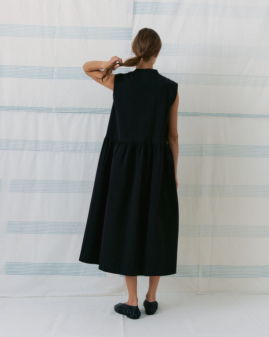 Black Band Collar Dress