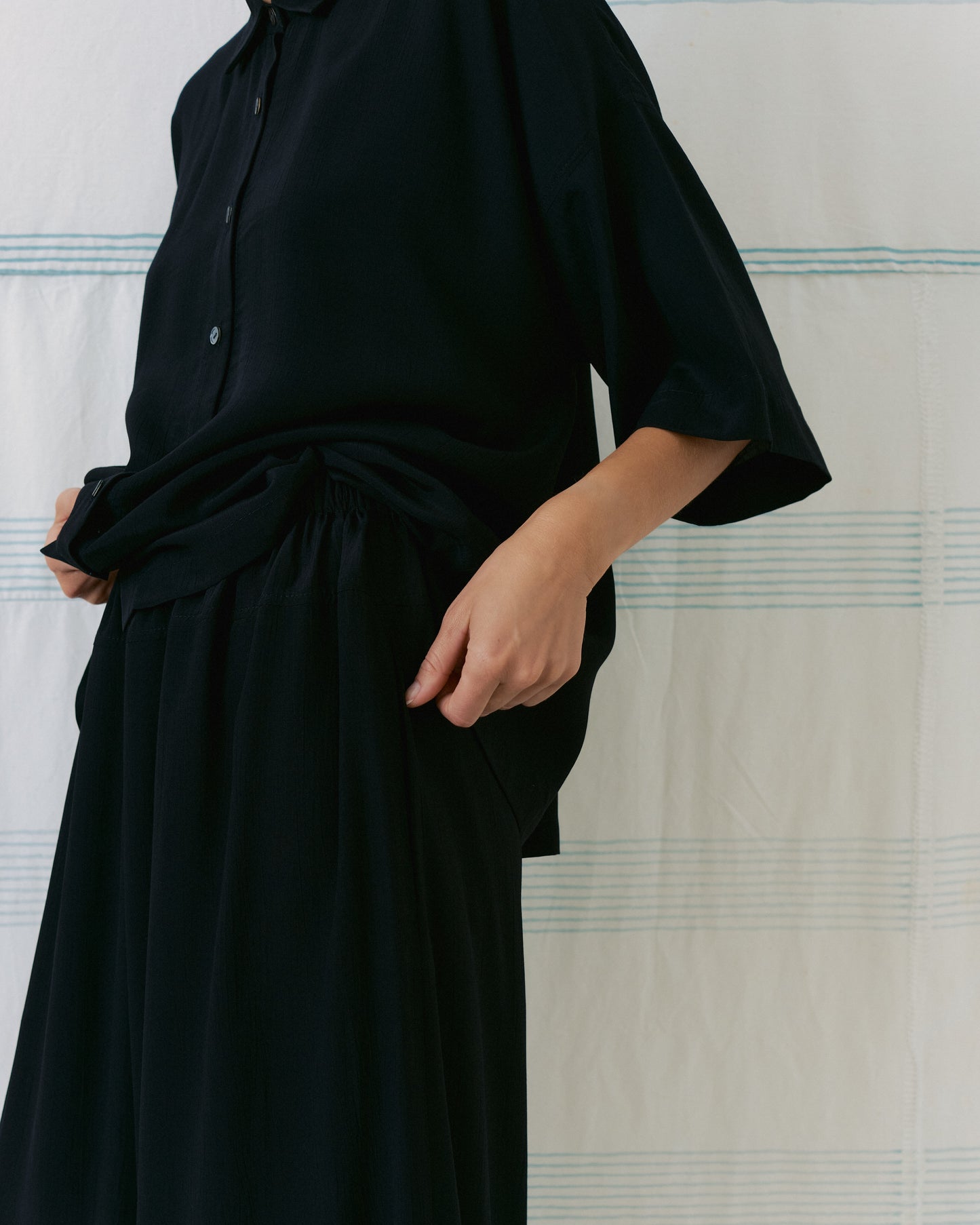 Black Silk Culottes