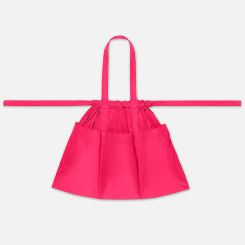 Drawstring Tote Back L Neon Pink