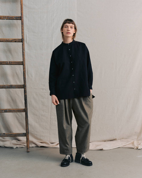 Black Band Collar Shirts