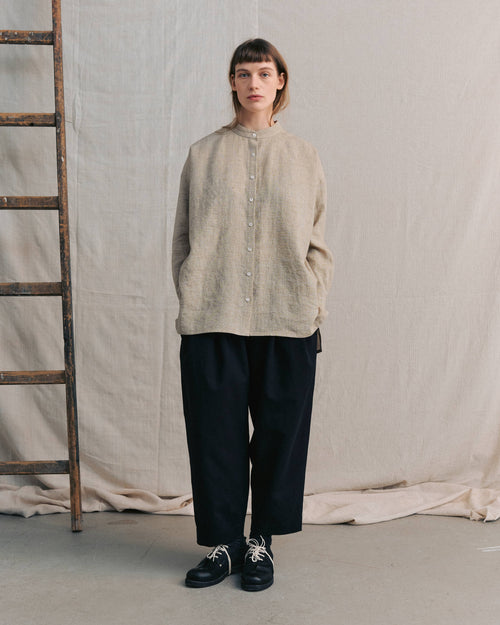Sand Band Collar Shirts