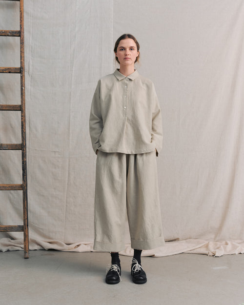 Ivory Cuffed Hems Pants