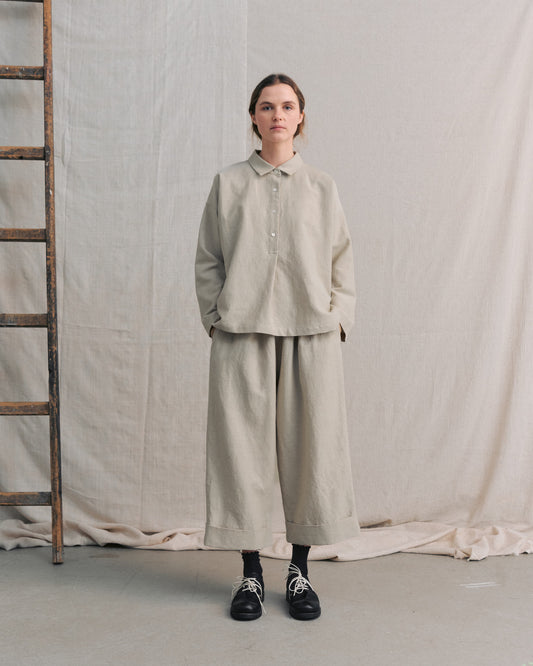 Ivory Cuffed Hems Pants