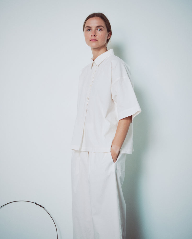 Cream White Collar Shirts