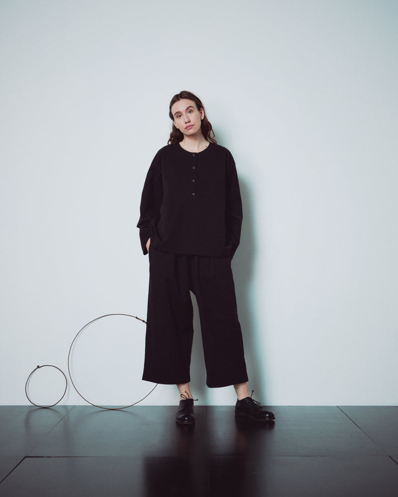 Black Collarless Shirts