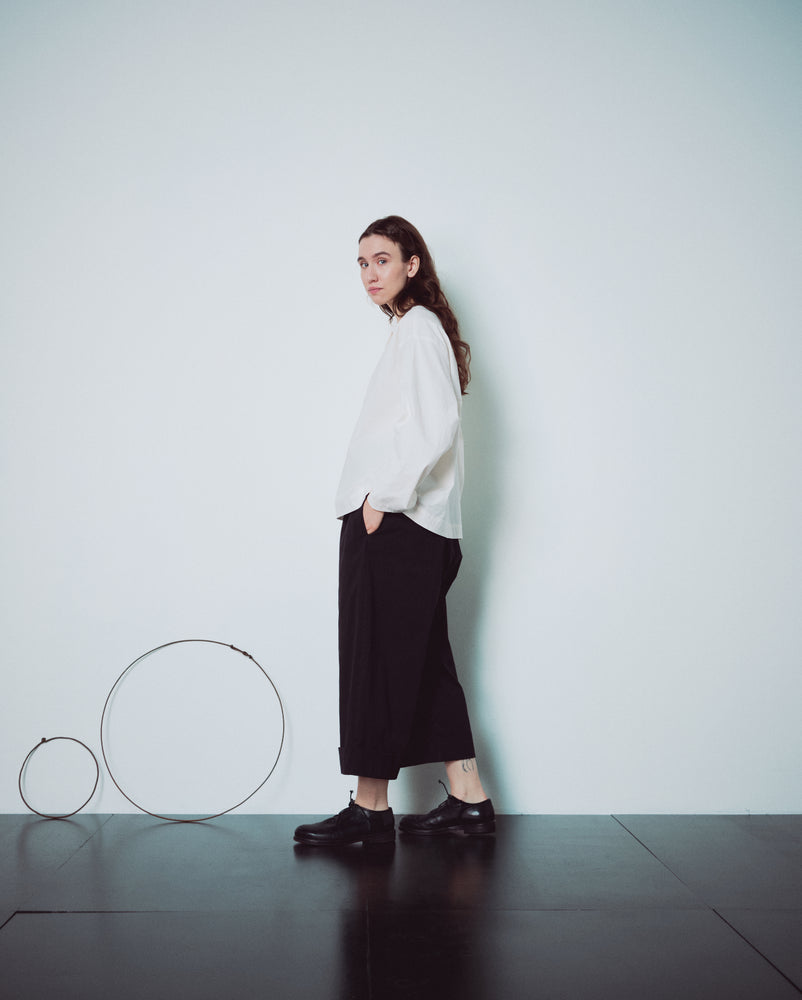 Black Cuffed Hems Pants